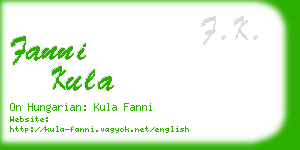 fanni kula business card